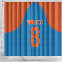 Custom India Cricket Mix Paisley Pattern Shower Curtain
