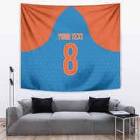 Custom India Cricket Mix Paisley Pattern Tapestry - Wonder Print Shop