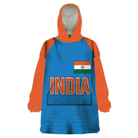 Custom India Cricket Mix Paisley Pattern Wearable Blanket Hoodie - Wonder Print Shop