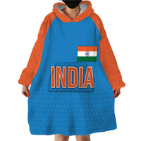 Custom India Cricket Mix Paisley Pattern Wearable Blanket Hoodie - Wonder Print Shop
