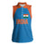 Custom India Cricket Mix Paisley Pattern Women Sleeveless Polo Shirt - Wonder Print Shop
