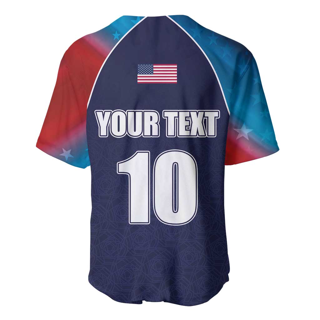 Custom USA Cricket Baseball Jersey With Flag Style - Wonder Print Shop
