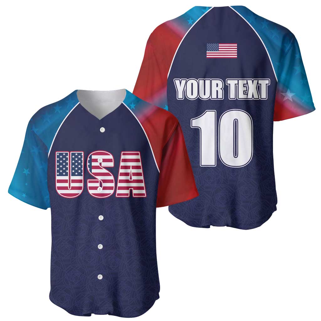 Custom USA Cricket Baseball Jersey With Flag Style - Wonder Print Shop