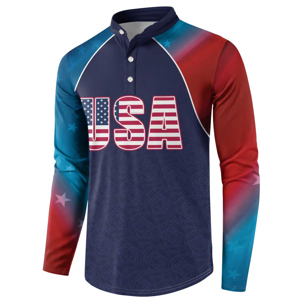 Custom USA Cricket Button Sweatshirt With Flag Style - Wonder Print Shop