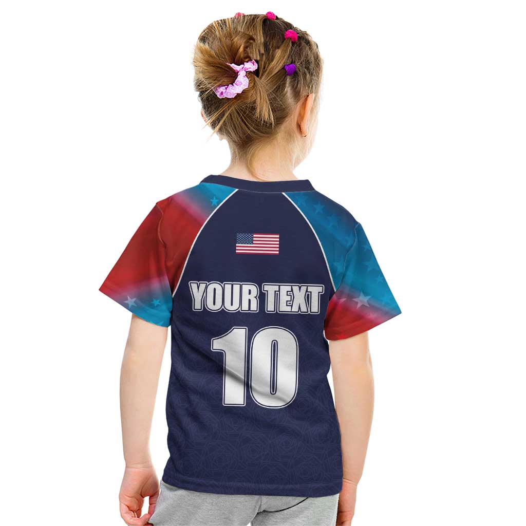 Custom USA Cricket Kid T Shirt With Flag Style - Wonder Print Shop