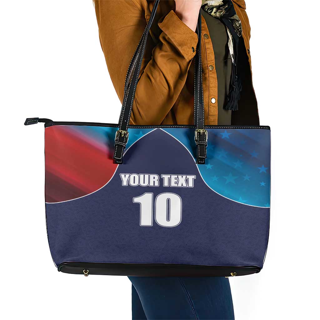 Custom USA Cricket Leather Tote Bag With Flag Style - Wonder Print Shop