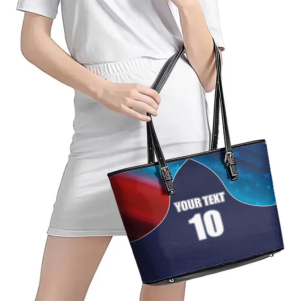 Custom USA Cricket Leather Tote Bag With Flag Style - Wonder Print Shop