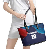 Custom USA Cricket Leather Tote Bag With Flag Style - Wonder Print Shop
