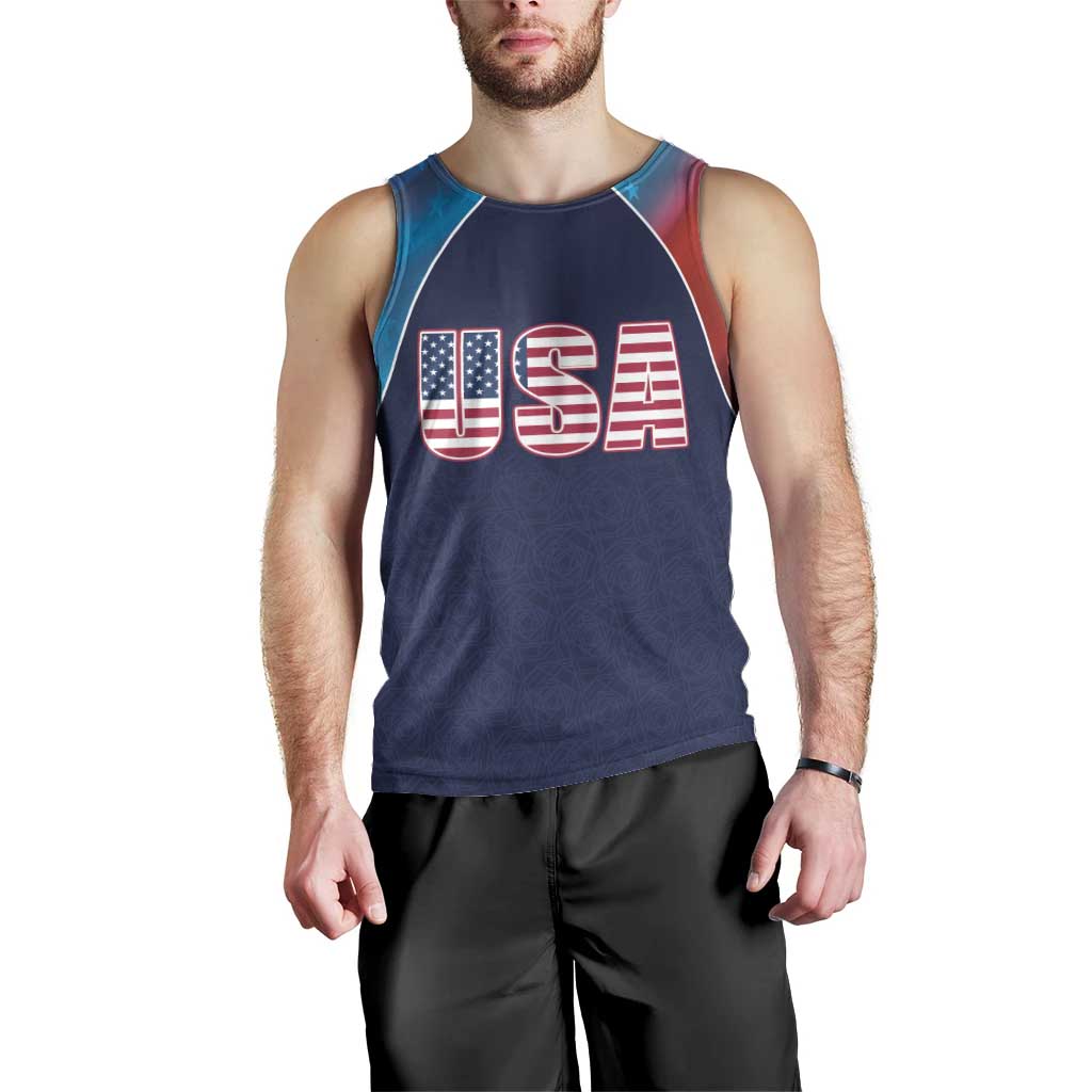 Custom USA Cricket Men Tank Top With Flag Style - Wonder Print Shop