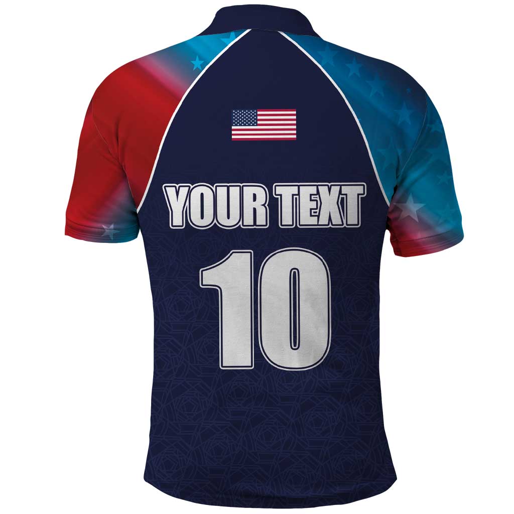 Custom USA Cricket Polo Shirt With Flag Style - Wonder Print Shop