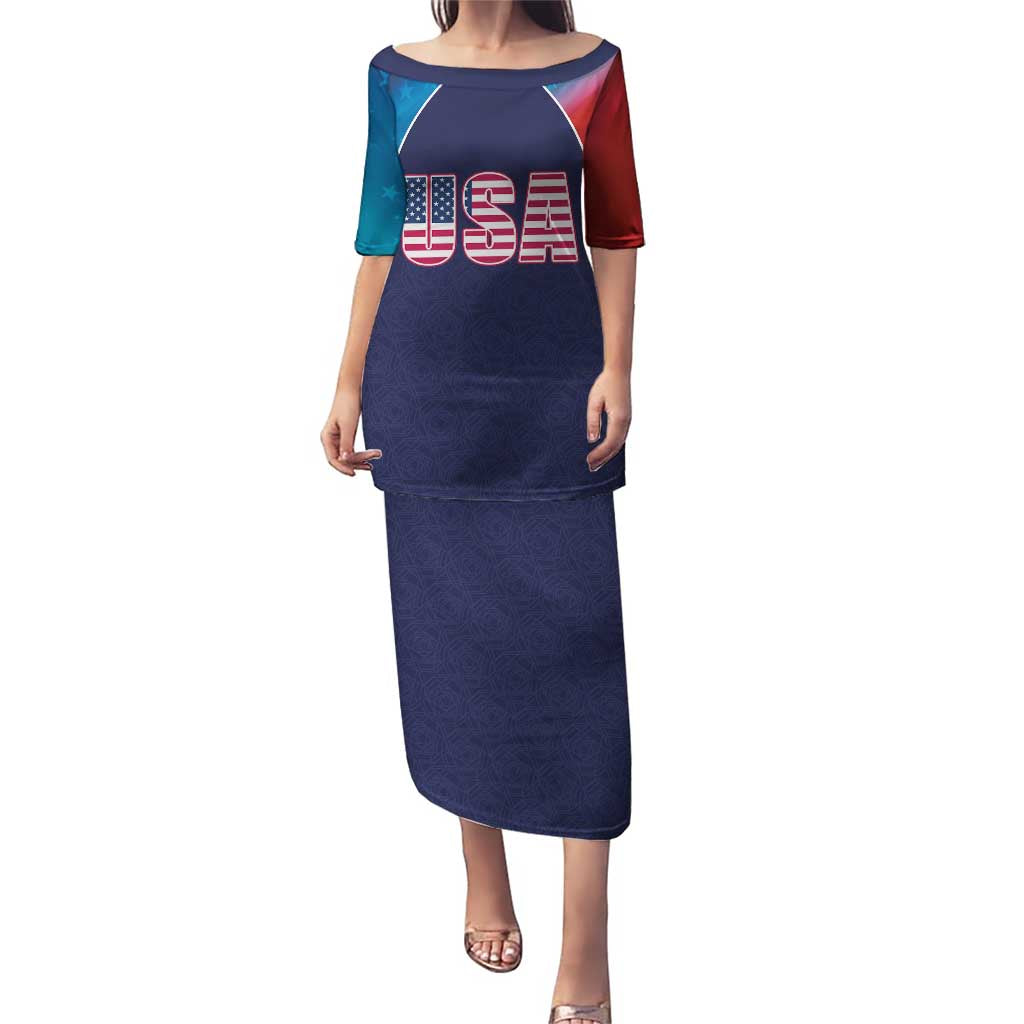 Custom USA Cricket Puletasi With Flag Style - Wonder Print Shop
