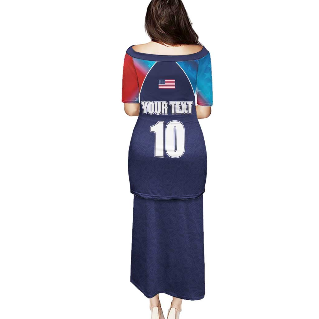 Custom USA Cricket Puletasi With Flag Style - Wonder Print Shop