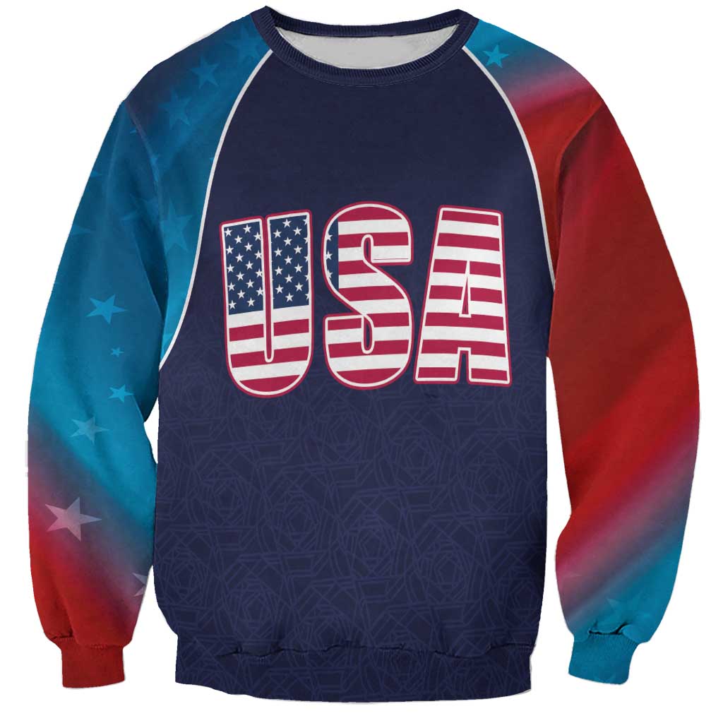 Custom USA Cricket Sweatshirt With Flag Style - Wonder Print Shop