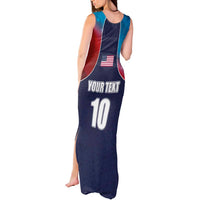 Custom USA Cricket Tank Maxi Dress With Flag Style - Wonder Print Shop