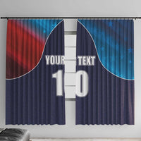 Custom USA Cricket Window Curtain With Flag Style - Wonder Print Shop