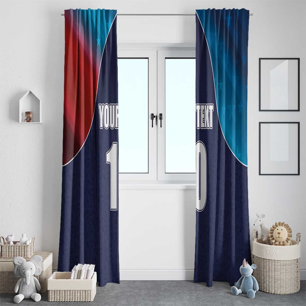 Custom USA Cricket Window Curtain With Flag Style - Wonder Print Shop