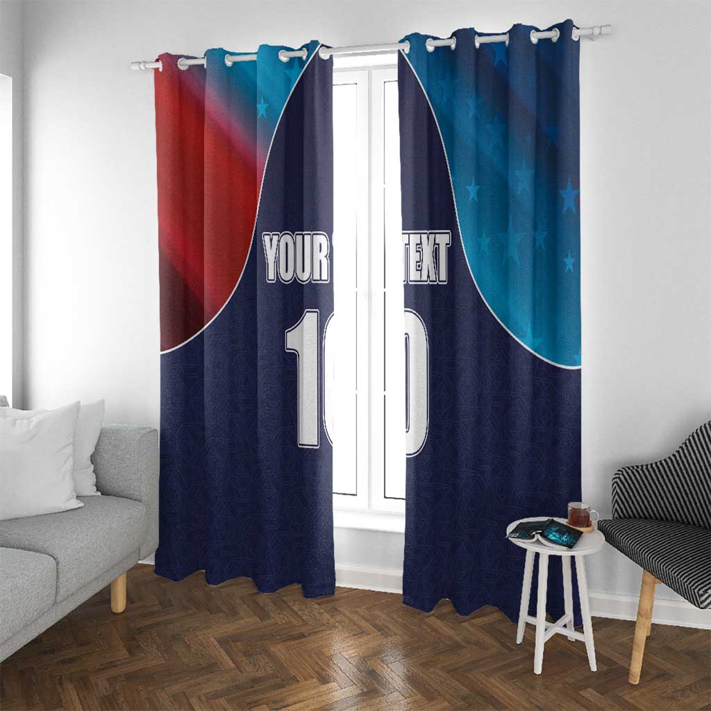 Custom USA Cricket Window Curtain With Flag Style - Wonder Print Shop