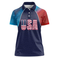 Custom USA Cricket Women Polo Shirt With Flag Style - Wonder Print Shop