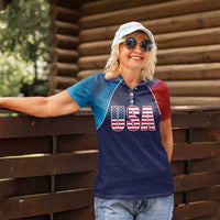 Custom USA Cricket Women Polo Shirt With Flag Style - Wonder Print Shop
