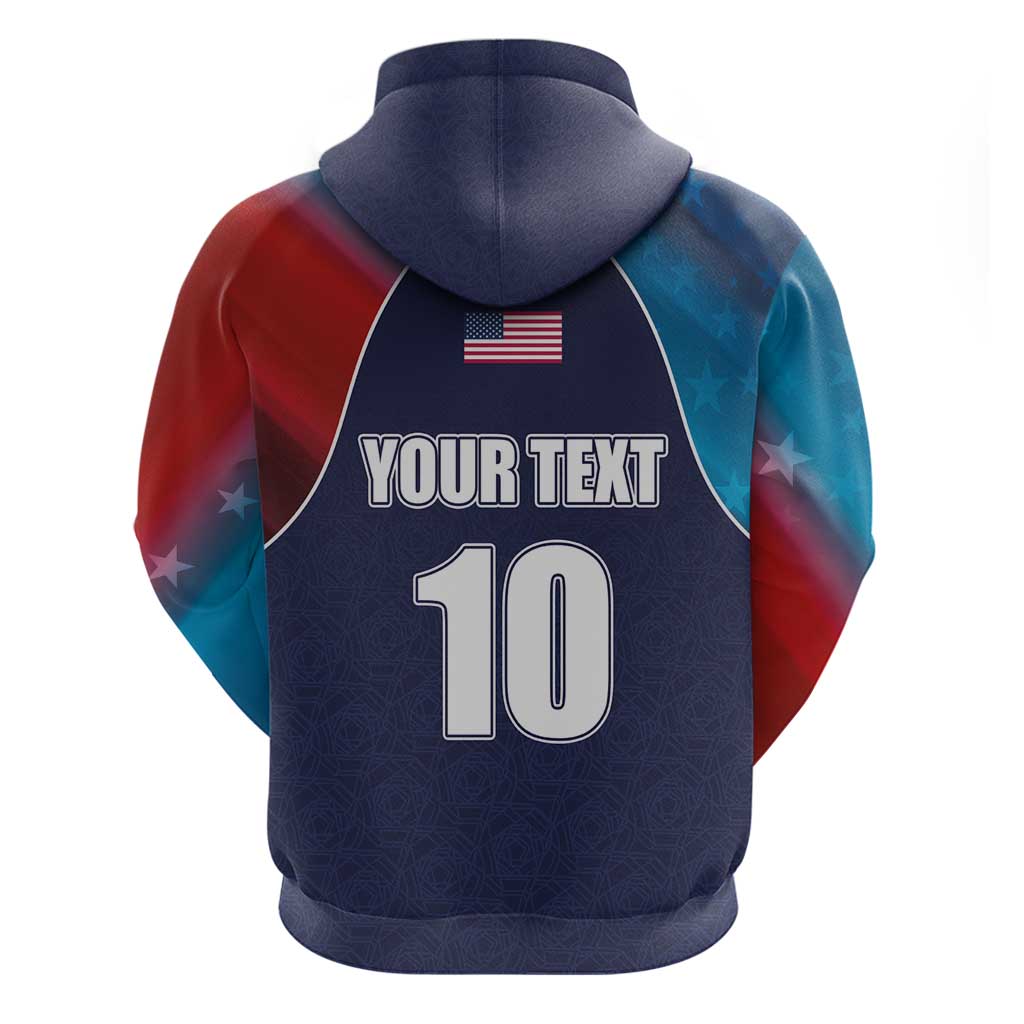 Custom USA Cricket Zip Hoodie With Flag Style - Wonder Print Shop