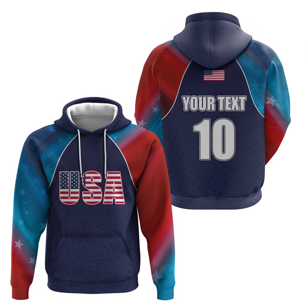 Custom USA Cricket Zip Hoodie With Flag Style - Wonder Print Shop