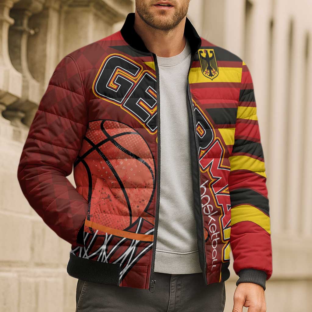 Basketball Fan Jersey Germany Bomber Puffer Jacket Die Mannschaft 2025 - Wonder Print Shop