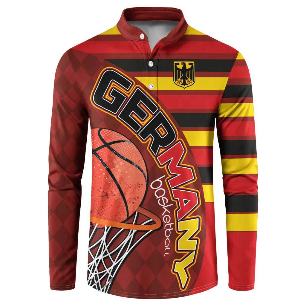 Basketball Fan Jersey Germany Button Sweatshirt Die Mannschaft 2025 - Wonder Print Shop