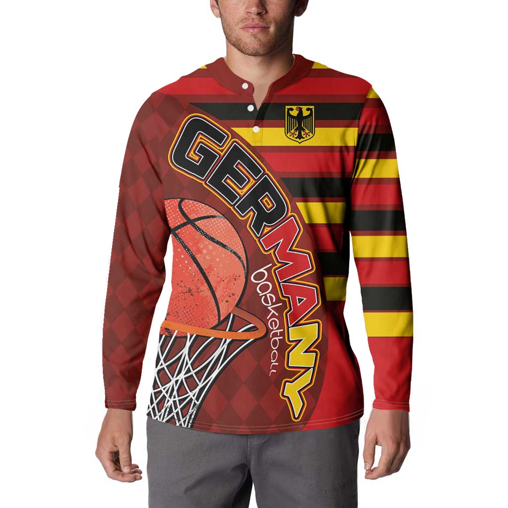 Basketball Fan Jersey Germany Button Sweatshirt Die Mannschaft 2025 - Wonder Print Shop