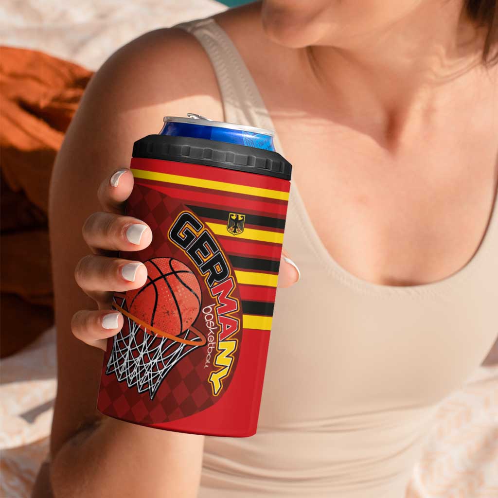 Basketball Fan Jersey Germany 4 in 1 Can Cooler Tumbler Die Mannschaft 2025 - Wonder Print Shop