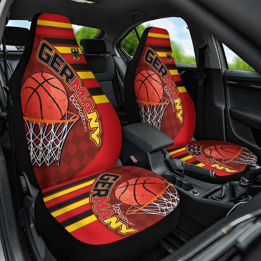 Basketball Fan Jersey Germany Car Seat Cover Die Mannschaft 2025 - Wonder Print Shop