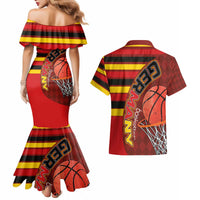 Basketball Fan Jersey Germany Couples Matching Mermaid Dress and Hawaiian Shirt Die Mannschaft 2025 - Wonder Print Shop