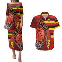 Basketball Fan Jersey Germany Couples Matching Puletasi and Hawaiian Shirt Die Mannschaft 2025 - Wonder Print Shop