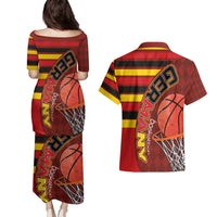 Basketball Fan Jersey Germany Couples Matching Puletasi and Hawaiian Shirt Die Mannschaft 2025 - Wonder Print Shop