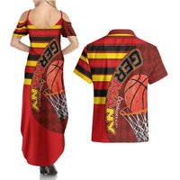 Basketball Fan Jersey Germany Couples Matching Summer Maxi Dress and Hawaiian Shirt Die Mannschaft 2025 - Wonder Print Shop