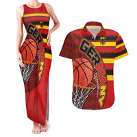 Basketball Fan Jersey Germany Couples Matching Tank Maxi Dress and Hawaiian Shirt Die Mannschaft 2025 - Wonder Print Shop