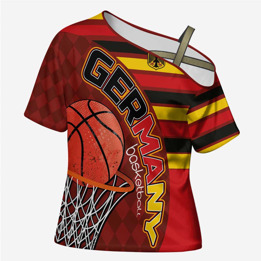 Basketball Fan Jersey Germany Cross Shoulder Shirt Die Mannschaft 2025 - Wonder Print Shop