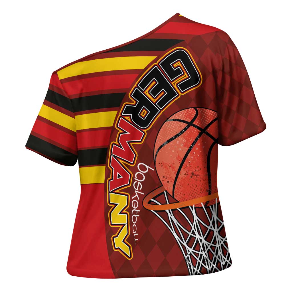 Basketball Fan Jersey Germany Cross Shoulder Shirt Die Mannschaft 2025 - Wonder Print Shop