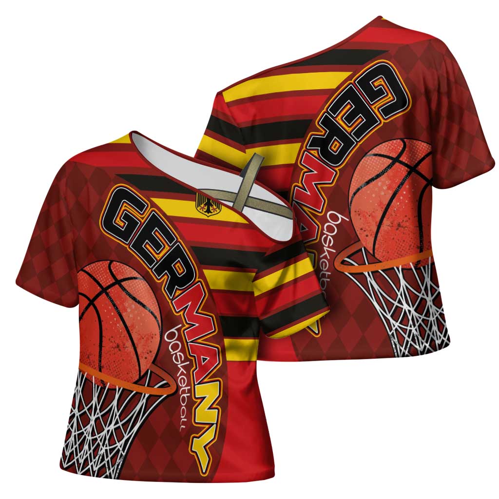 Basketball Fan Jersey Germany Cross Shoulder Shirt Die Mannschaft 2025 - Wonder Print Shop