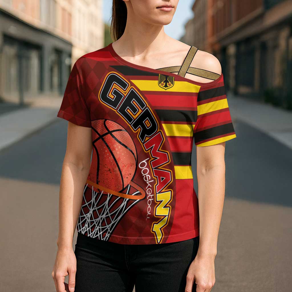 Basketball Fan Jersey Germany Cross Shoulder Shirt Die Mannschaft 2025 - Wonder Print Shop