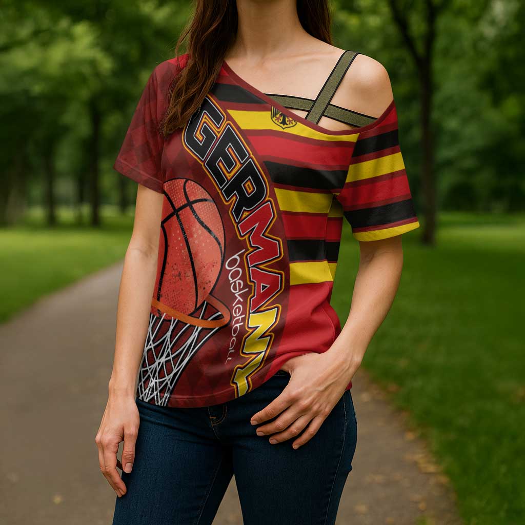 Basketball Fan Jersey Germany Cross Shoulder Shirt Die Mannschaft 2025 - Wonder Print Shop