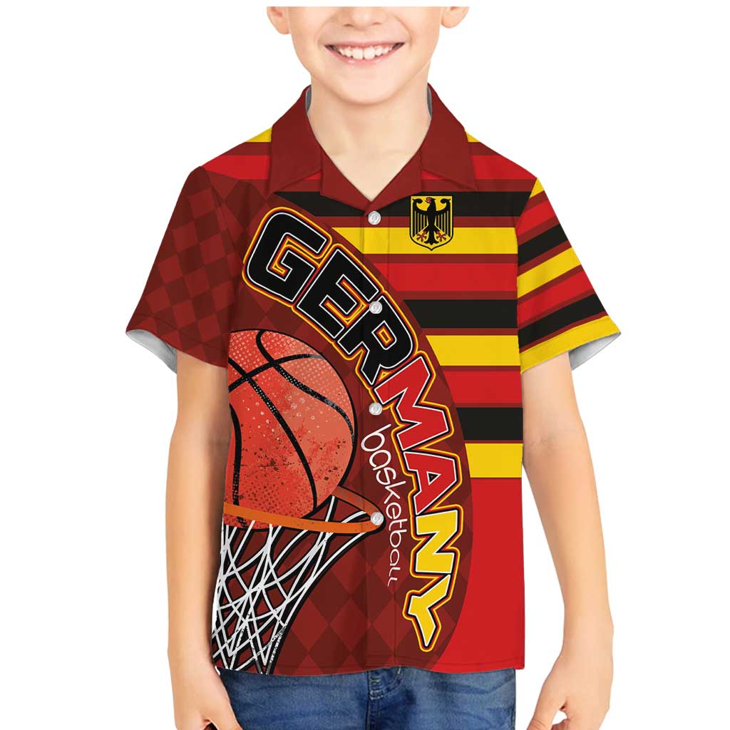 Basketball Fan Jersey Germany Family Matching Mermaid Dress and Hawaiian Shirt Die Mannschaft 2025 - Wonder Print Shop