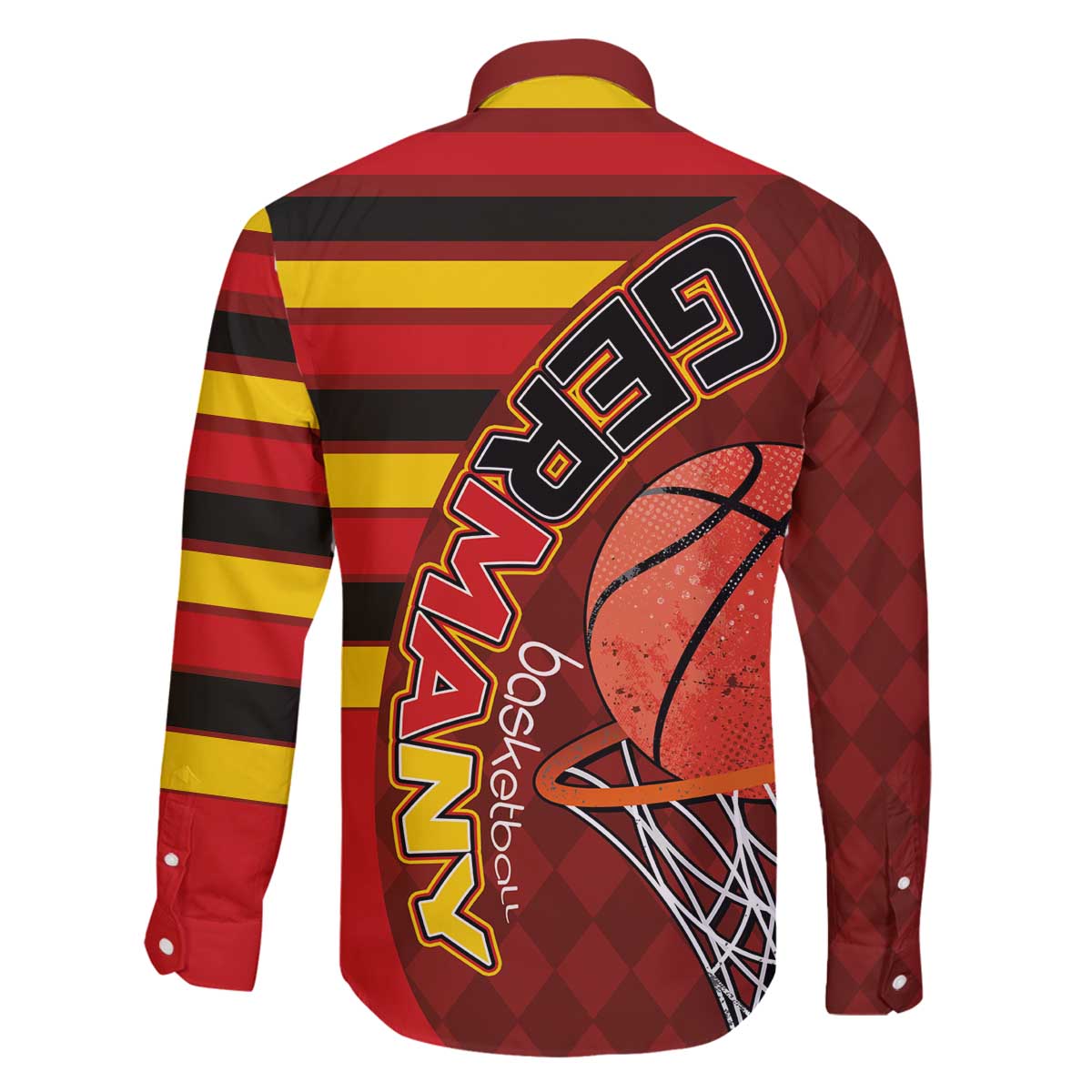 Basketball Fan Jersey Germany Family Matching Off The Shoulder Long Sleeve Dress and Hawaiian Shirt Die Mannschaft 2025 - Wonder Print Shop