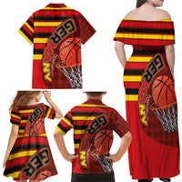 Basketball Fan Jersey Germany Family Matching Off Shoulder Maxi Dress and Hawaiian Shirt Die Mannschaft 2025 - Wonder Print Shop