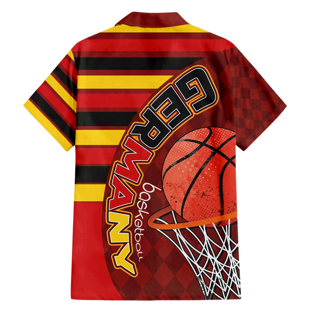 Basketball Fan Jersey Germany Family Matching Off Shoulder Maxi Dress and Hawaiian Shirt Die Mannschaft 2025 - Wonder Print Shop