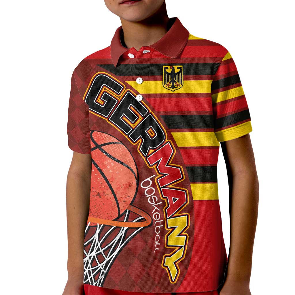 Basketball Fan Jersey Germany Kid Polo Shirt Die Mannschaft 2025 - Wonder Print Shop