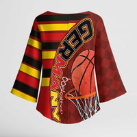 Basketball Fan Jersey Germany Kimono Sleeve Blouse Die Mannschaft 2025 - Wonder Print Shop