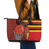 Basketball Fan Jersey Germany Leather Tote Bag Die Mannschaft 2025 - Wonder Print Shop