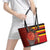 Basketball Fan Jersey Germany Leather Tote Bag Die Mannschaft 2025 - Wonder Print Shop