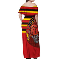 Basketball Fan Jersey Germany Off Shoulder Maxi Dress Die Mannschaft 2025 - Wonder Print Shop