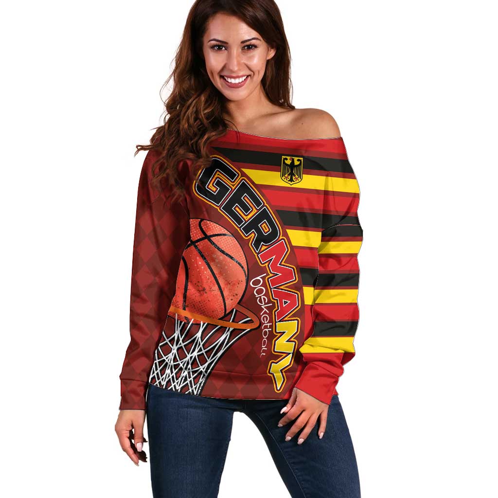 Basketball Fan Jersey Germany Off Shoulder Sweater Die Mannschaft 2025 - Wonder Print Shop